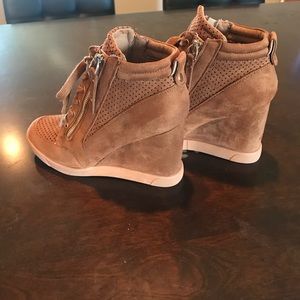Tan Wedge Sneakers Size 7